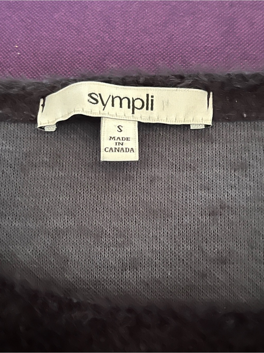 NWOT Symplii Fuzzy Inky Navy Blue  Boxy Oversized Top S - Picture 5 of 7